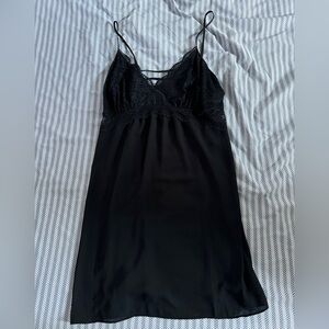 Inc sexy black short gown XXL intimate sleepwear